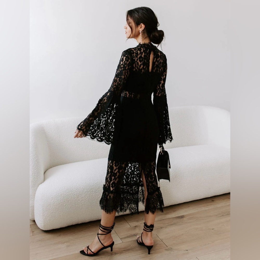 VICI Imelda Crochet Lace Dress with Bell Sleeve - Picture 4 of 4